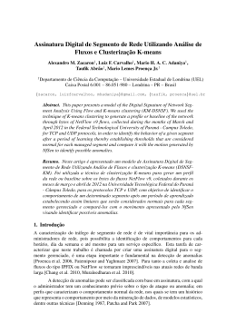 Assinatura Digital de Segmento de Rede Utilizando An&aacute;lise de