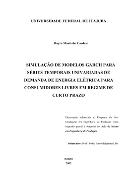 simulação de modelos garch para séries temporais