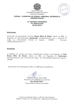 APROVA&Ccedil;&Atilde;O DA PARTICIPA&Ccedil;&Atilde;O DO PROF. BRUNO SILVA DE