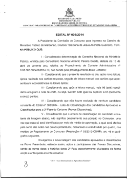 Veja a íntegra do Edital nº 005/2014