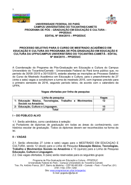 EDITAL Nº 004/2015 – PPGEDUC PROCESSO SELETIVO