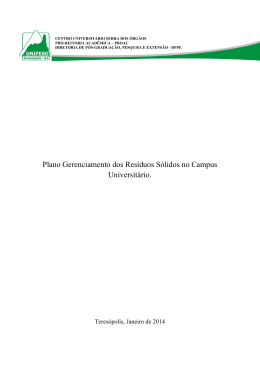 elabora&ccedil;&atilde;o do plano de gerenciamento de res&iacute;duos