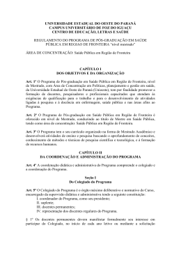 universidade estadual do oeste do paraná campus universitário de