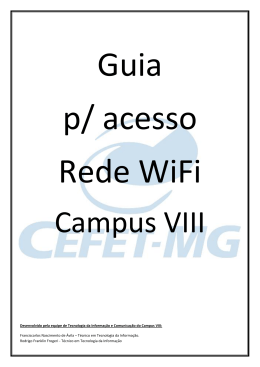 Guia_Acesso_Rede_WiFi - CEFET-MG Campus VIII