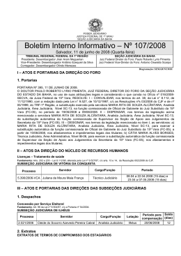 Boletim Interno Informativo – Nº 107/2008