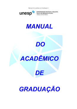 MANUAL DO ACADÊMICO DE GRADUAÇÃO