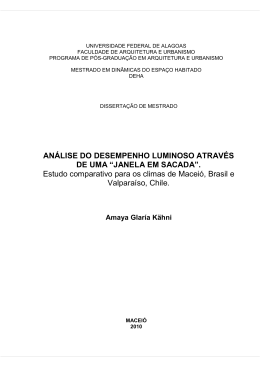 AN&Aacute;LISE DO DESEMPENHO LUMINOSO ATRAV&Eacute;S DE UMA