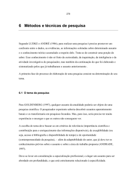 6 Métodos e técnicas de pesquisa