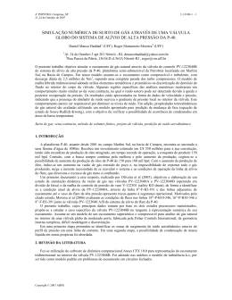 SIMULA&Ccedil;&Atilde;O NUM&Eacute;RICA DE SURTO DE G&Aacute;S ATRAV&Eacute;S DE UMA