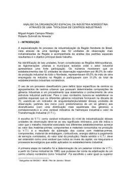 AN&Aacute;LISE DA ORGANIZA&Ccedil;&Atilde;O ESPACIAL DA IND&Uacute;STRIA