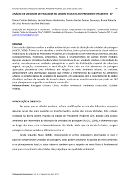 AN&Aacute;LISE DE UNIDADES DE PAISAGEM NO JARDIM