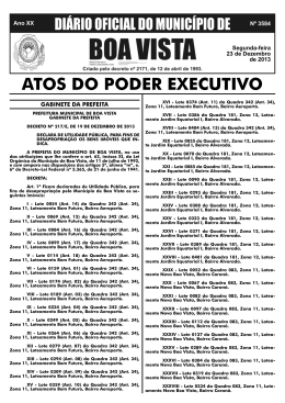 dom n&ordm; 3584.indd - Prefeitura Municipal de Boa Vista