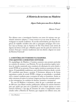 A Hist&oacute;ria do turismo na Madeira