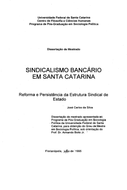 sindicalismo banc&aacute;rio em santa catarina