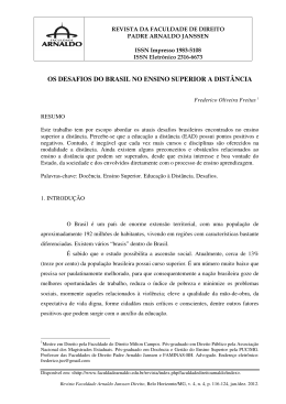 os desafios do brasil no ensino superior a distância