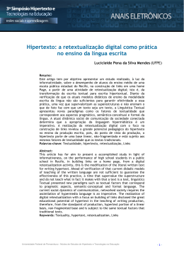 Hipertexto: a retextualização digital como prática no - Nehte