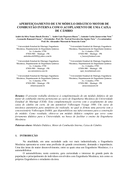 Modelo para envio artigos COBENGE2006