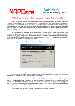 Utilit&aacute;rio de Transfer&ecirc;ncia de Licen&ccedil;as - License