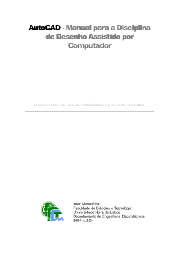 AutoCAD - Manual para a Disciplina de
