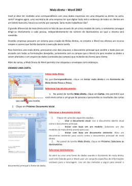 Mala direta – Word 2007