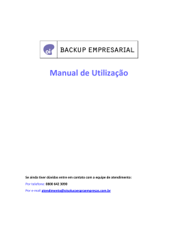 Manual de Utiliza&ccedil;&atilde;o