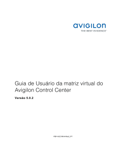 Guia de Usuário da matriz virtual do Avigilon Control