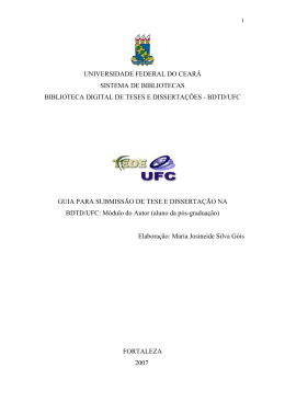 Guia da BDTD/UFC - Universidade Federal do Cear&aacute;