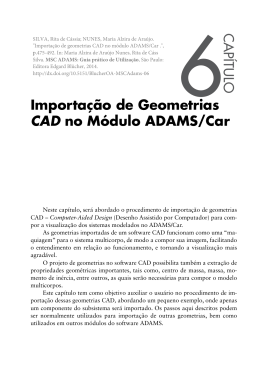 6CAP&Iacute;TULO Importa&ccedil;&atilde;o de Geometrias CAD no M&oacute;dulo ADAMS/Car