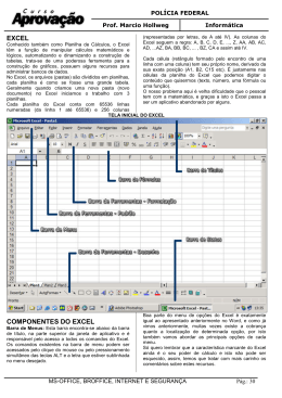 EXCEL COMPONENTES DO EXCEL