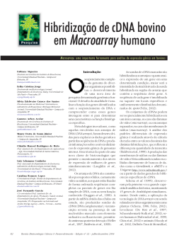 Hibridiza&ccedil;&atilde;o de cDNA bovino em Macroarray humano