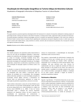 Visualiza&ccedil;&atilde;o de Informa&ccedil;&otilde;es Geogr&aacute;ficas no Turismo Ub&iacute;quo de