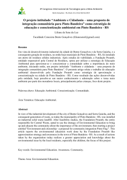 O projeto intitulado &ldquo;Ambiente e Cidadania &ndash; uma