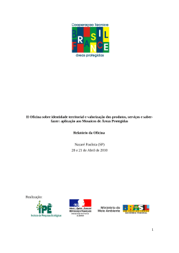 II Oficina sobre identidade territorial e valorização dos produtos