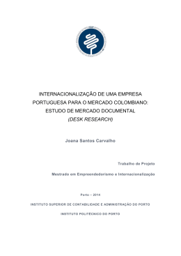 estudo de mercado documental - Repositório Científico do Instituto