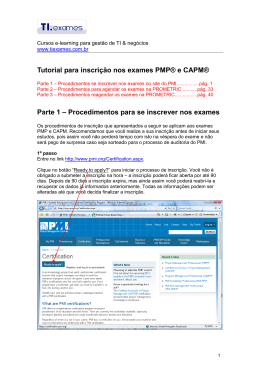 Procedimentos para agendar o seu exame ITIL