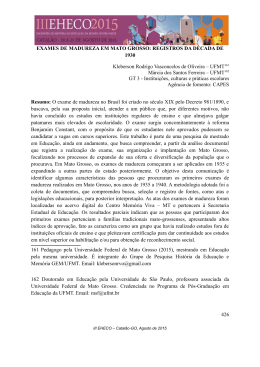 EXAMES DE MADUREZA EM MATO GROSSO