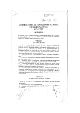 Estatuto - associa&ccedil;&atilde;o dos ex-combatentes do brasil - se&ccedil;&atilde;o bras&iacute;lia-df