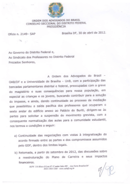 ORDEM DOS ADVOGADOS DO BRASIL CONSELHO - Sinpro-DF
