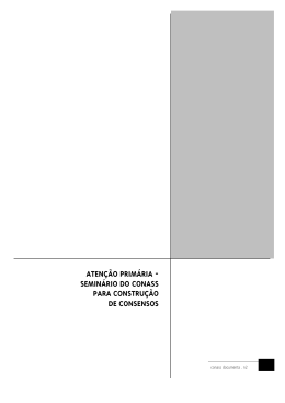 seminário do conass para construção de consensos