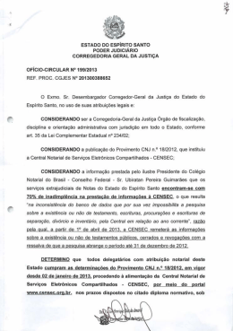 of&iacute;cio circular n&ordm; 199/2013 - Tribunal de Justi&ccedil;a do Esp&iacute;rito Santo