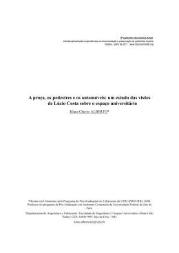 A pra&ccedil;a, os pedestres e os autom&oacute;veis