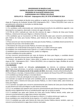 PROGRAMA DE AVALIA&Ccedil;&Atilde;O SERIADA (PAS)