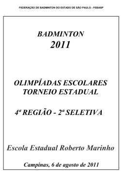 2&ordf; SELETIVA Escola Estadual Roberto Marinho