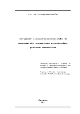 Correlação entre os valores séricos de fosfatase alcalina e de