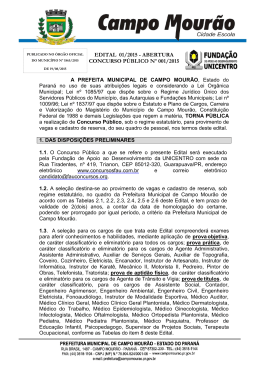 Abertura Edital I - Prefeitura de Campo Mour&atilde;o/PR