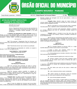 Edital de Concurso Público - Prefeitura Municipal de Campo Mourão