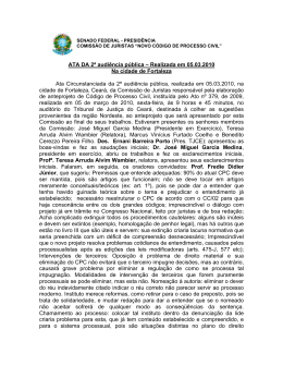 ATA DA 2ª audiência pública – Realizada em 05.03.2010 Na cidade