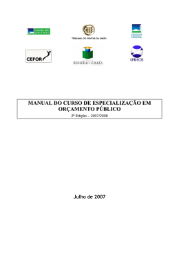 manual do curso de especialização em orçamento público