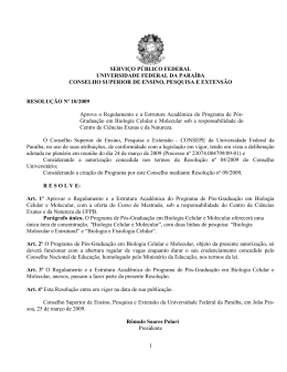 resolu&ccedil;&atilde;o n&ordm; 10/ 2009 - Universidade Federal da Para&iacute;ba