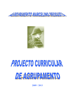 Capítulo 1. Intenções do Projecto Curricular de Agrupamento